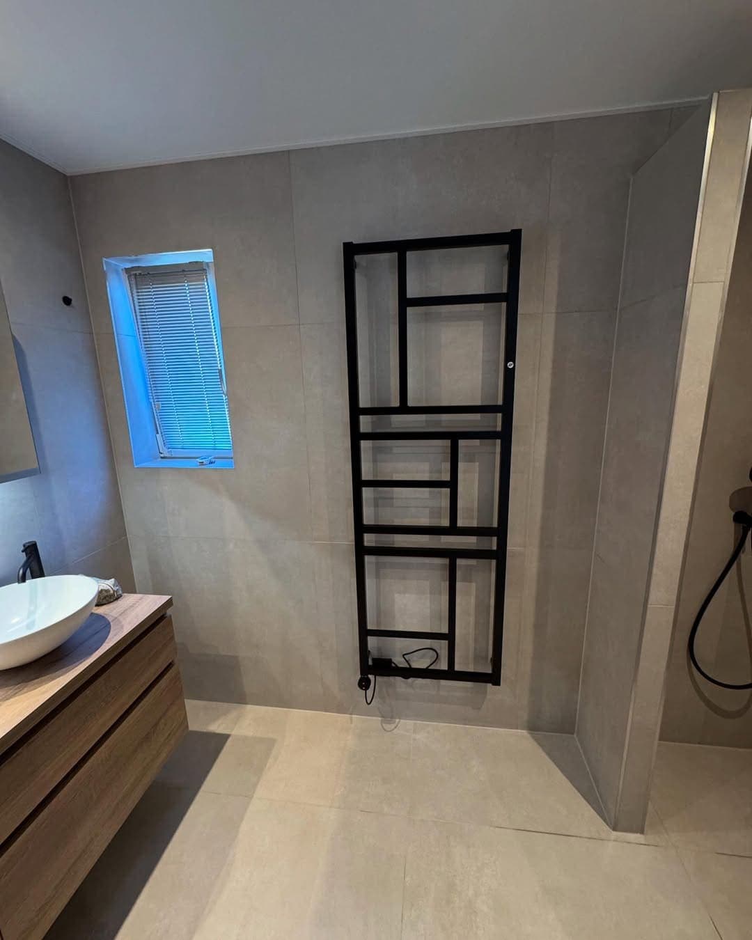 Grote Badkamer met Houtaccenten Rotterdam afbeelding 2